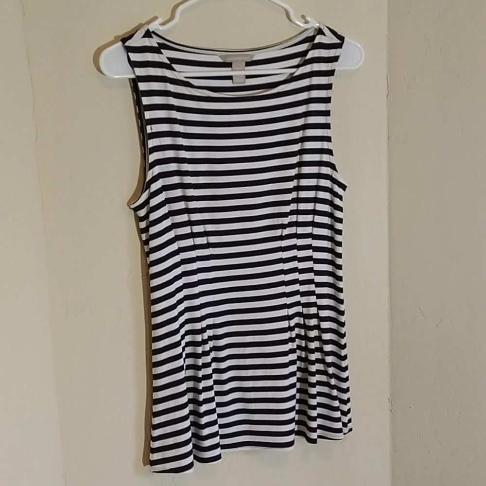 Banana Republic peplum striped top